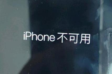 光山苹果服务网点分享锁屏界面显示“iPhone 不可用”如何解决 